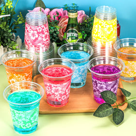 Large 14 oz capacity keeps beverages visible and accessible