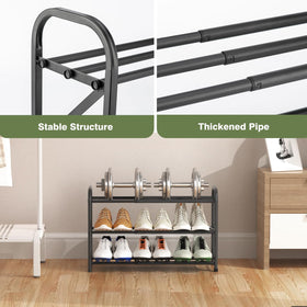 Atrastout slim-profile rack saves vertical space in small rooms.