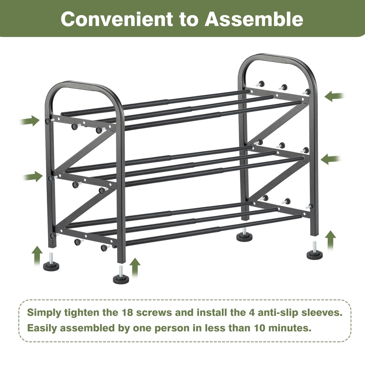 Atrastout dorm-ready shoe rack fits compact rooms and campuses.