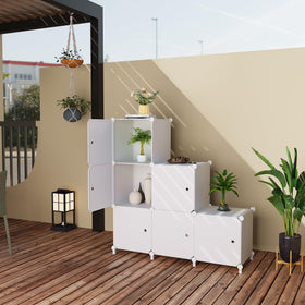 ATTDETJL cube storage unit with doors open demonstrating accessible organization