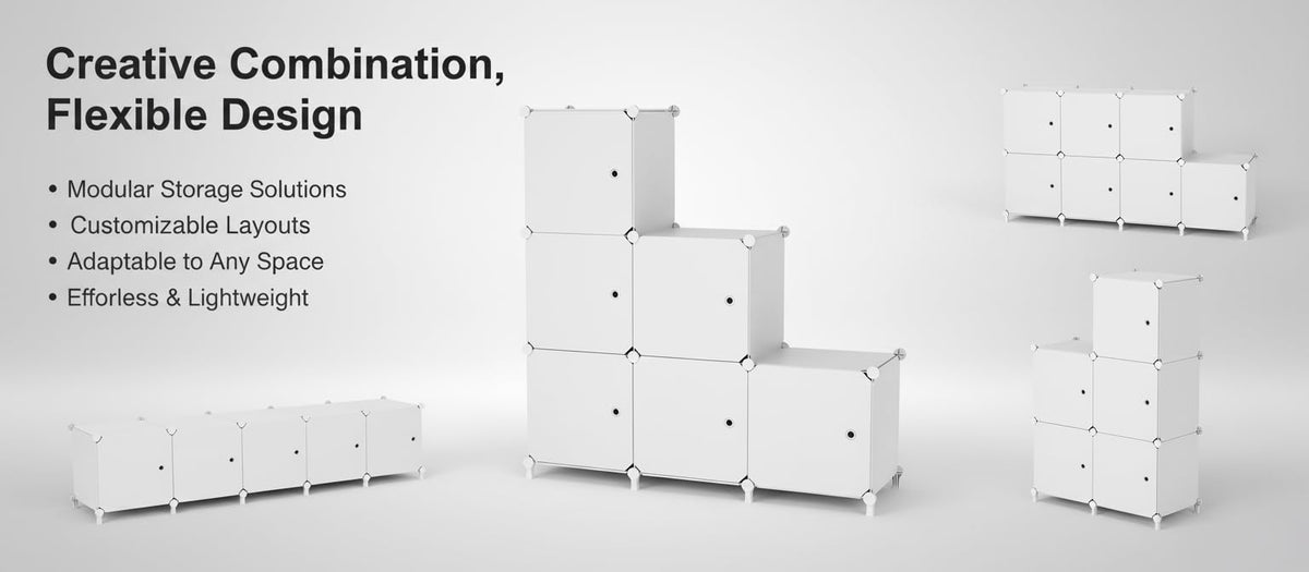 ATTDETJL cube storage unit in a bedroom scene for space-saving storage