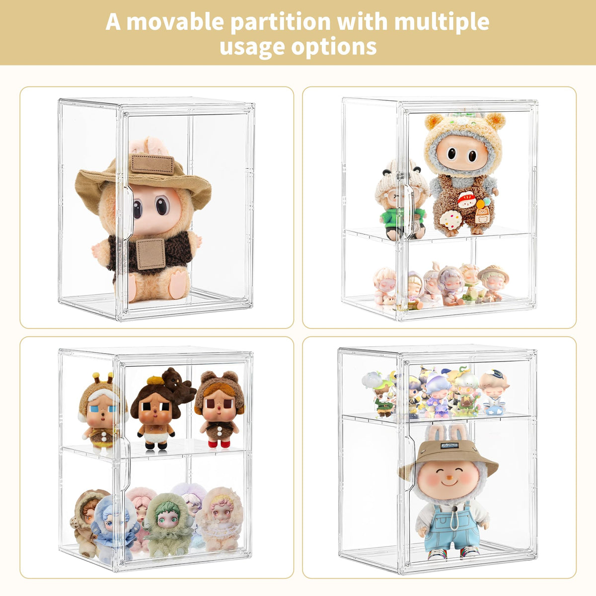 Attelite large storage bin keeps figures organized and easy to browse.