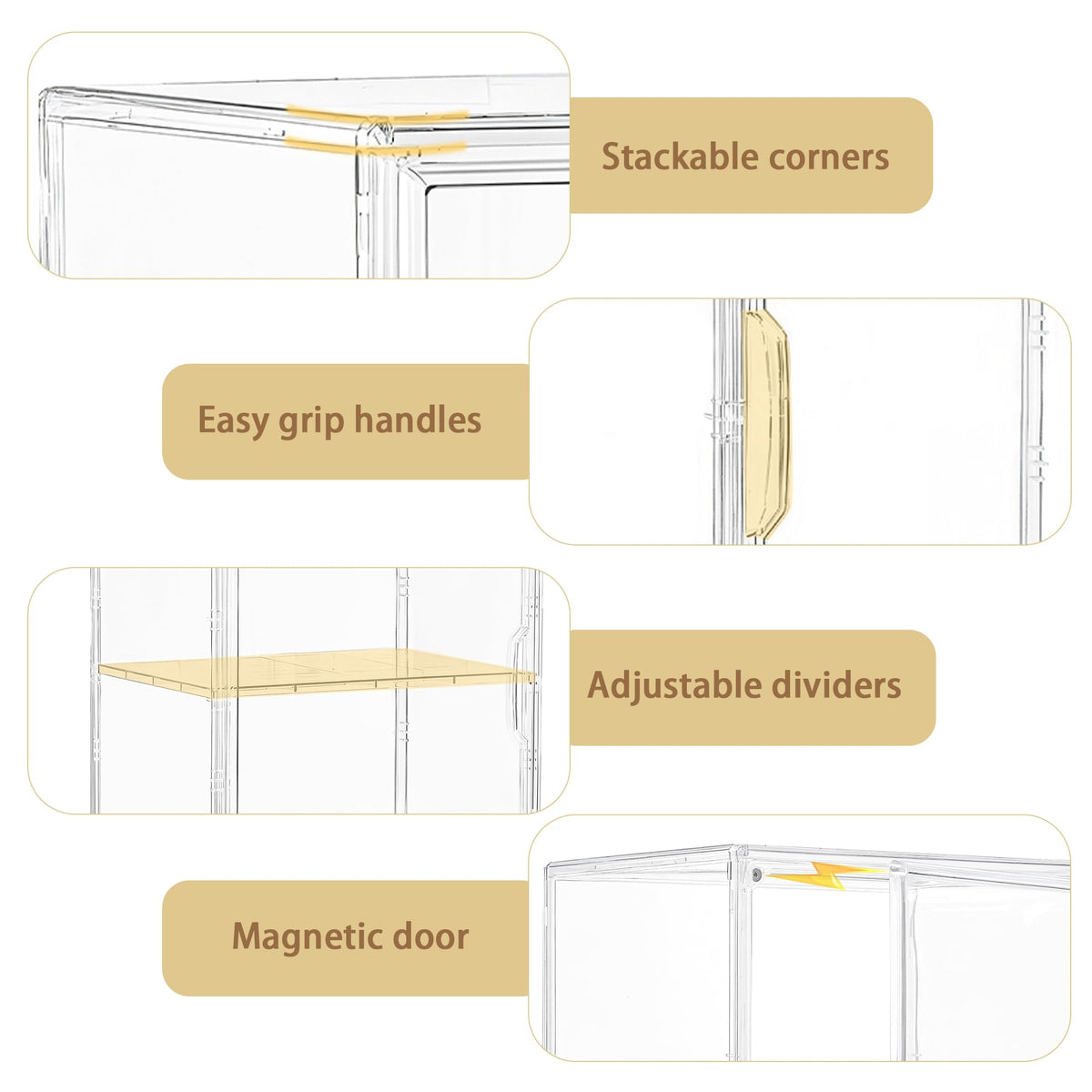 Attelite magnetic door storage bin provides easy access and protection