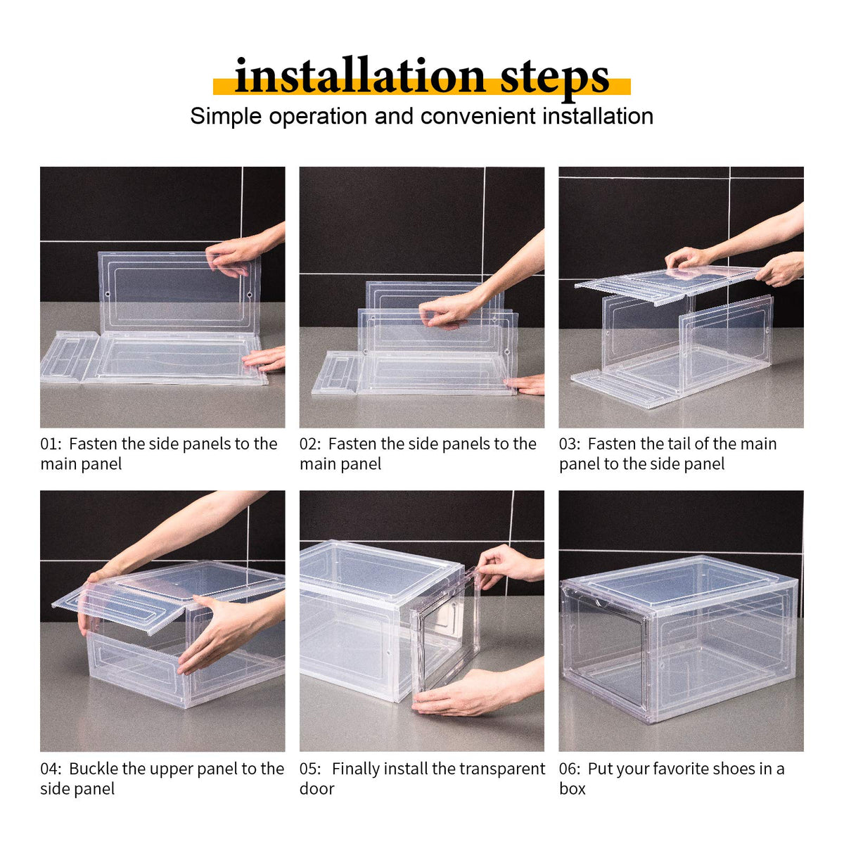 Attelite large box measures 13.39 by 10.63 by 7.48 inches and fits most sneakers.