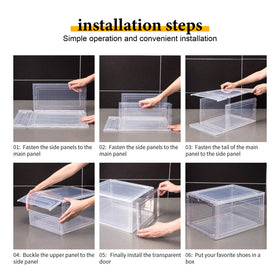 Attelite large box measures 13.39 by 10.63 by 7.48 inches and fits most sneakers.