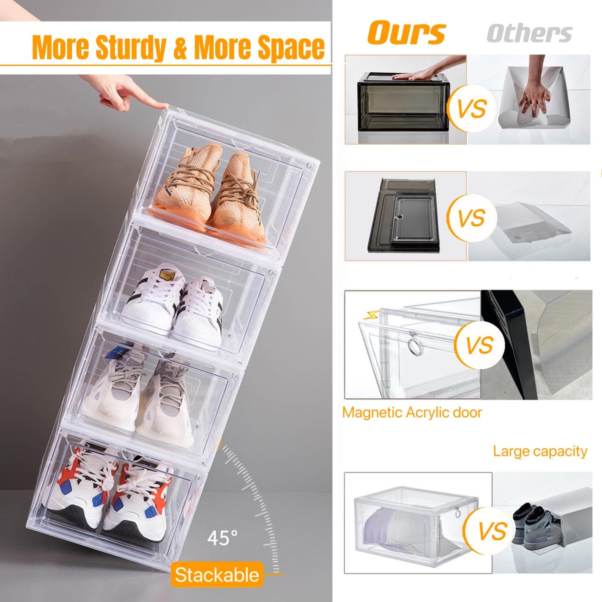 Attelite interlocking design allows scalable storage as your collection grows.