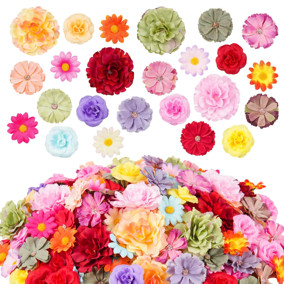 ATTGREAT mini silk rose heads add elegant detail to DIY projects.