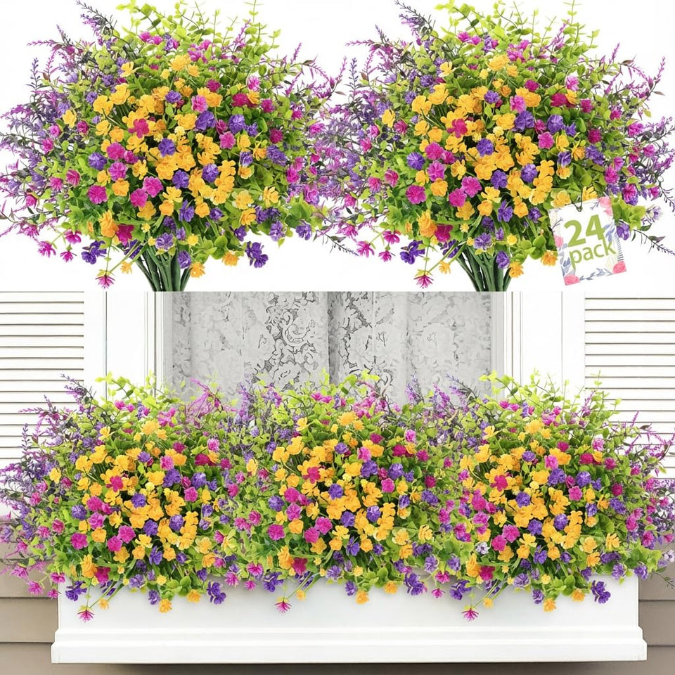 ATTGREAT outdoor flowers in mixed colors for porch and garden