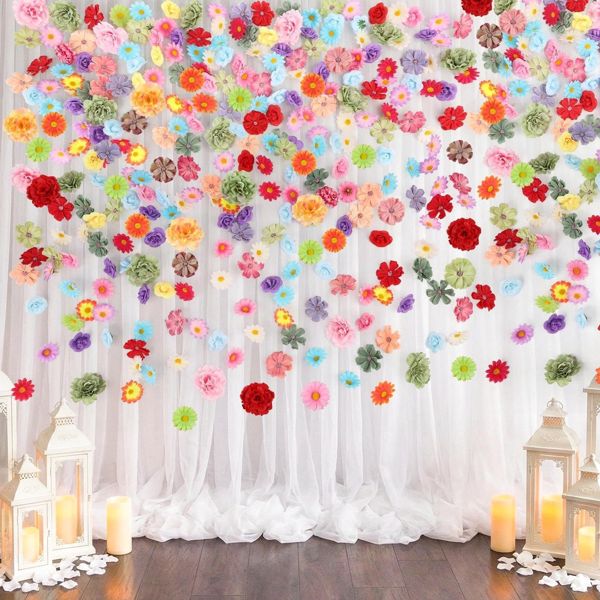ATTGREAT flower heads easy to attach to gifts, hair, and crafts.