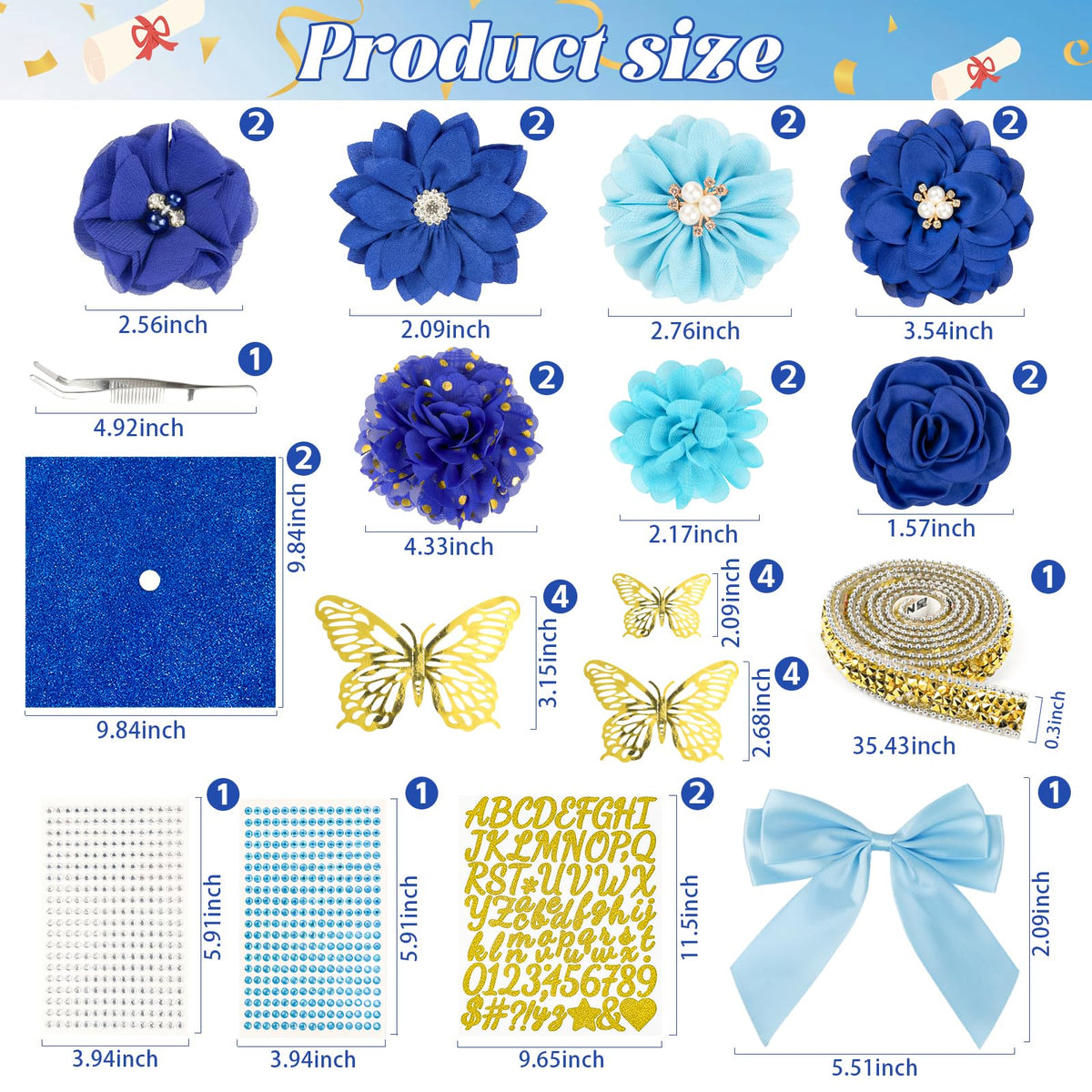 ATTGREAT glitter papers bring subtle sparkle under graduation lighting