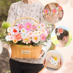 ATTGREAT close-up of textured silk petals for refined decorative details.