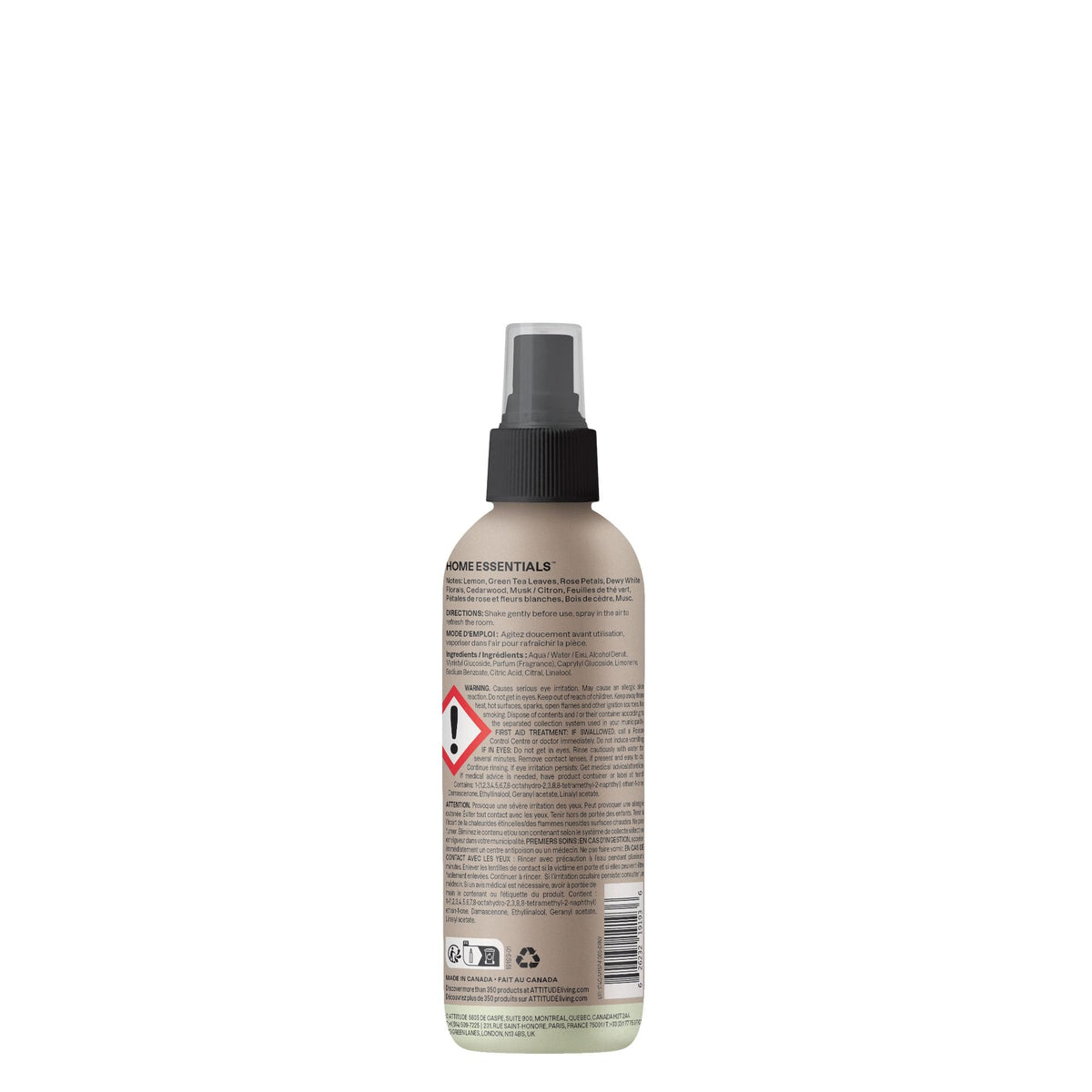 ATTITUDE Japanese Garden spray on a table for quick refreshes