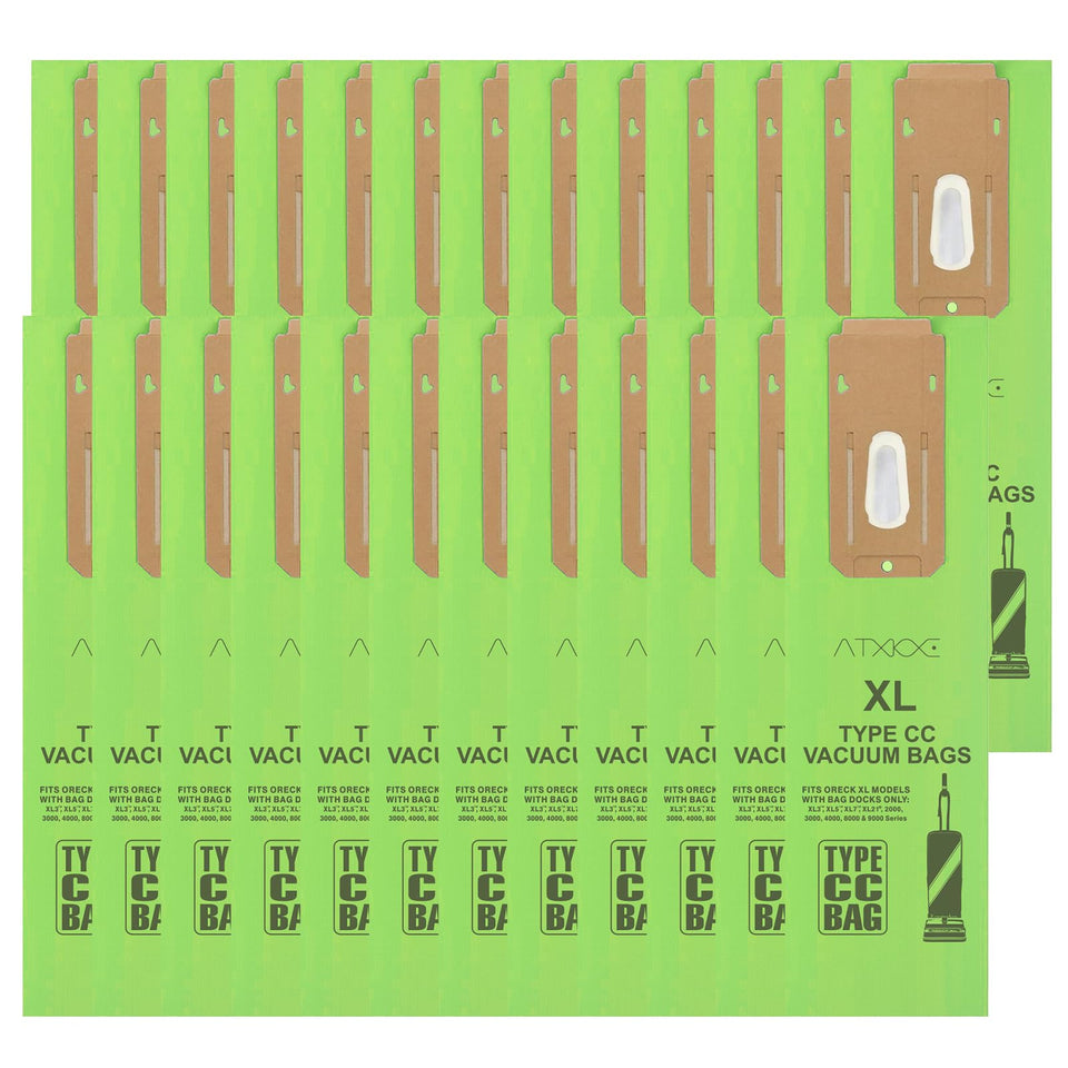 ATXKXE 25-pack Oreck CC bags ensure reliable upright vacuum compatibility