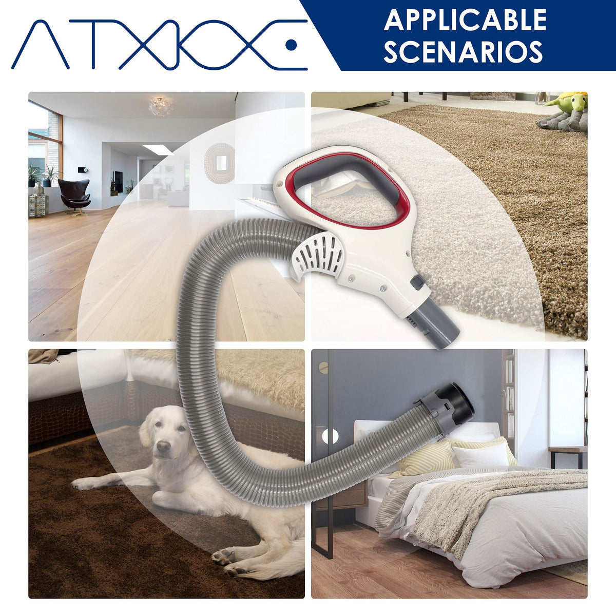 ATXKXE Shark Rotator accessory hose handle; extend cleaning range across furnishings.