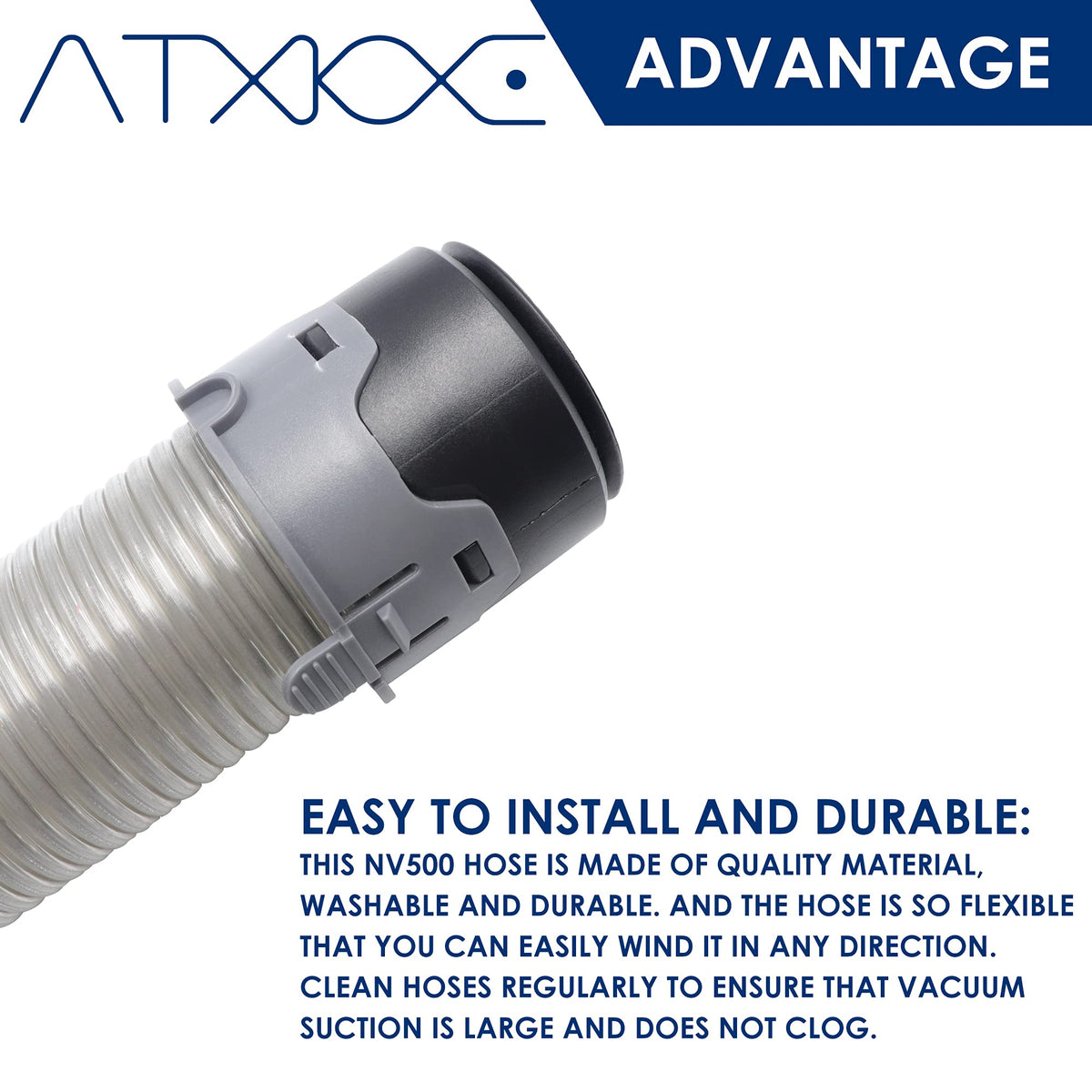 ATXKXE hose handle NV520Q compatible; up to 77-inch reach for larger rooms.