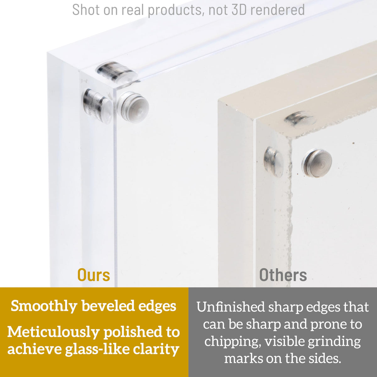 ATZYmolin 20mm thick frameless frame emphasizing sturdy desktop use.