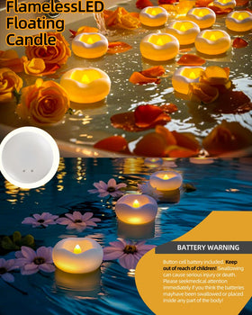 Auemaniliy indoor outdoor centerpiece shows flameless safety and versatility.