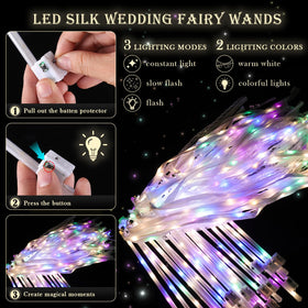 AUGFRYZIAN LED wands showcase ribbons and bells for dramatic wedding send-offs