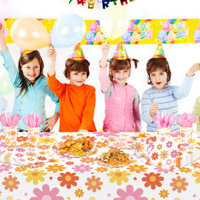 Augisteen Groovy Daisy napkins provide quick cleanup and chic florals for any celebration