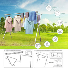 AUGMIRR stainless steel rack shows strong central joints for stability.