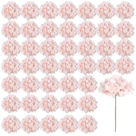 Auihiay pink hydrangea heads with stems for DIY wedding centerpieces.
