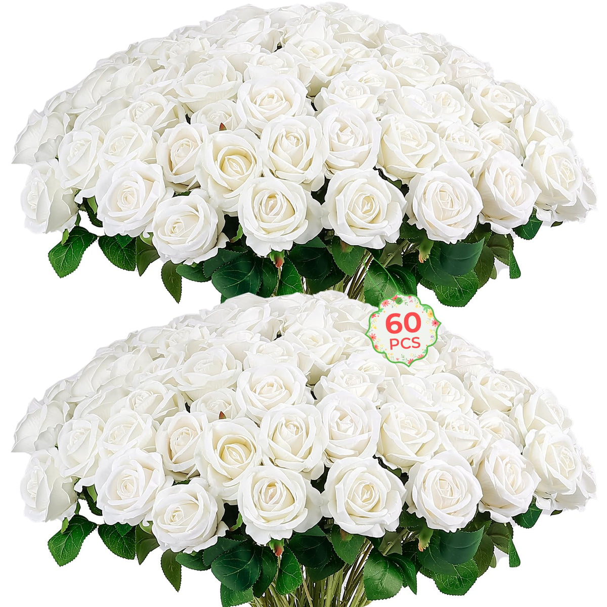 Auihiay 60pcs artificial roses bulk for versatile decor and events.