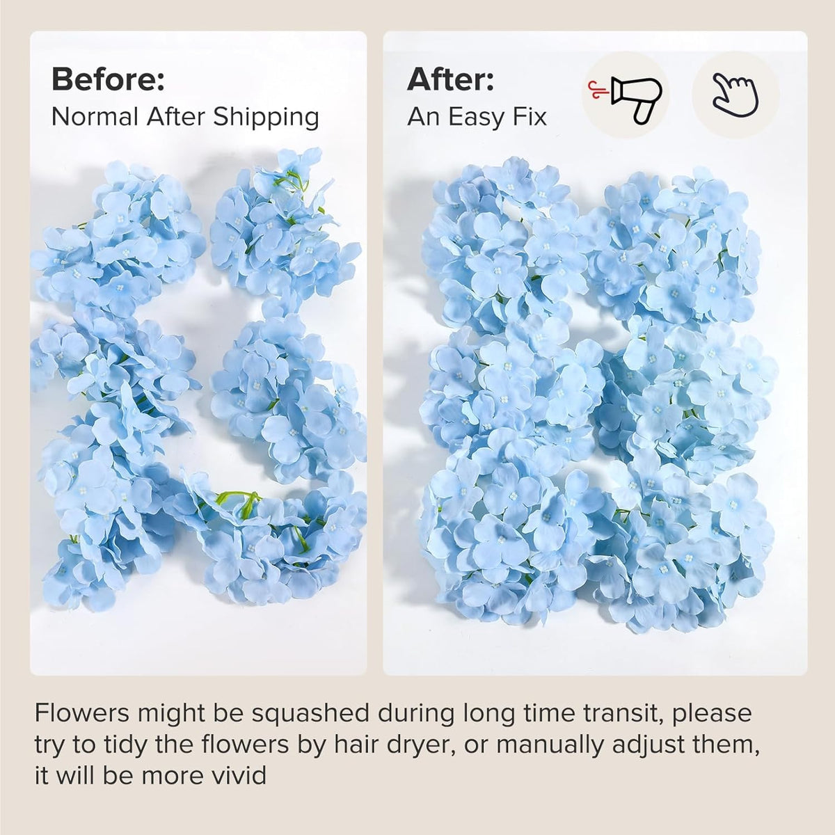 Auihiay blue hydrangea flowers in airy arrangements for cozy homes.