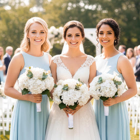 Auihiay 64heads create lush, romantic centerpieces and photo-worthy tables.