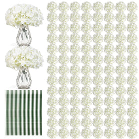 Auihiay ivory hydrangea bulk heads arranged for elegant wedding décor
