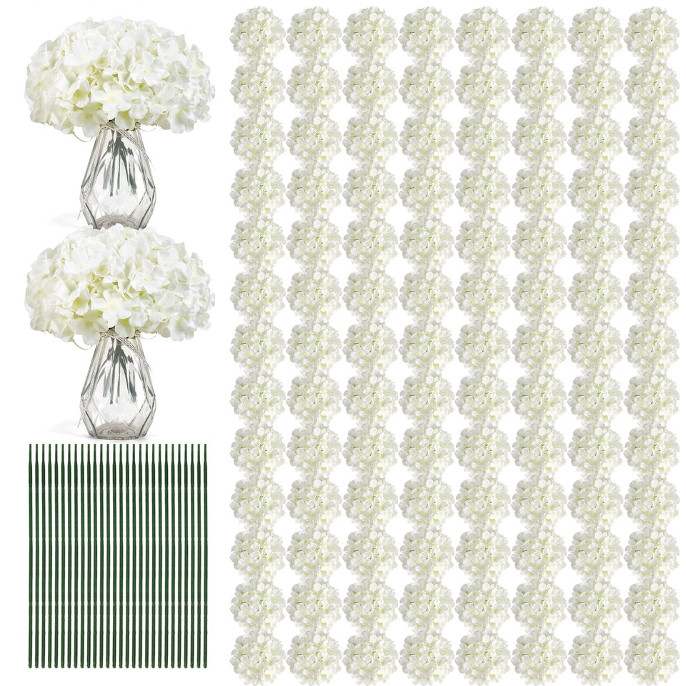 Auihiay ivory hydrangea bulk heads arranged for elegant wedding décor