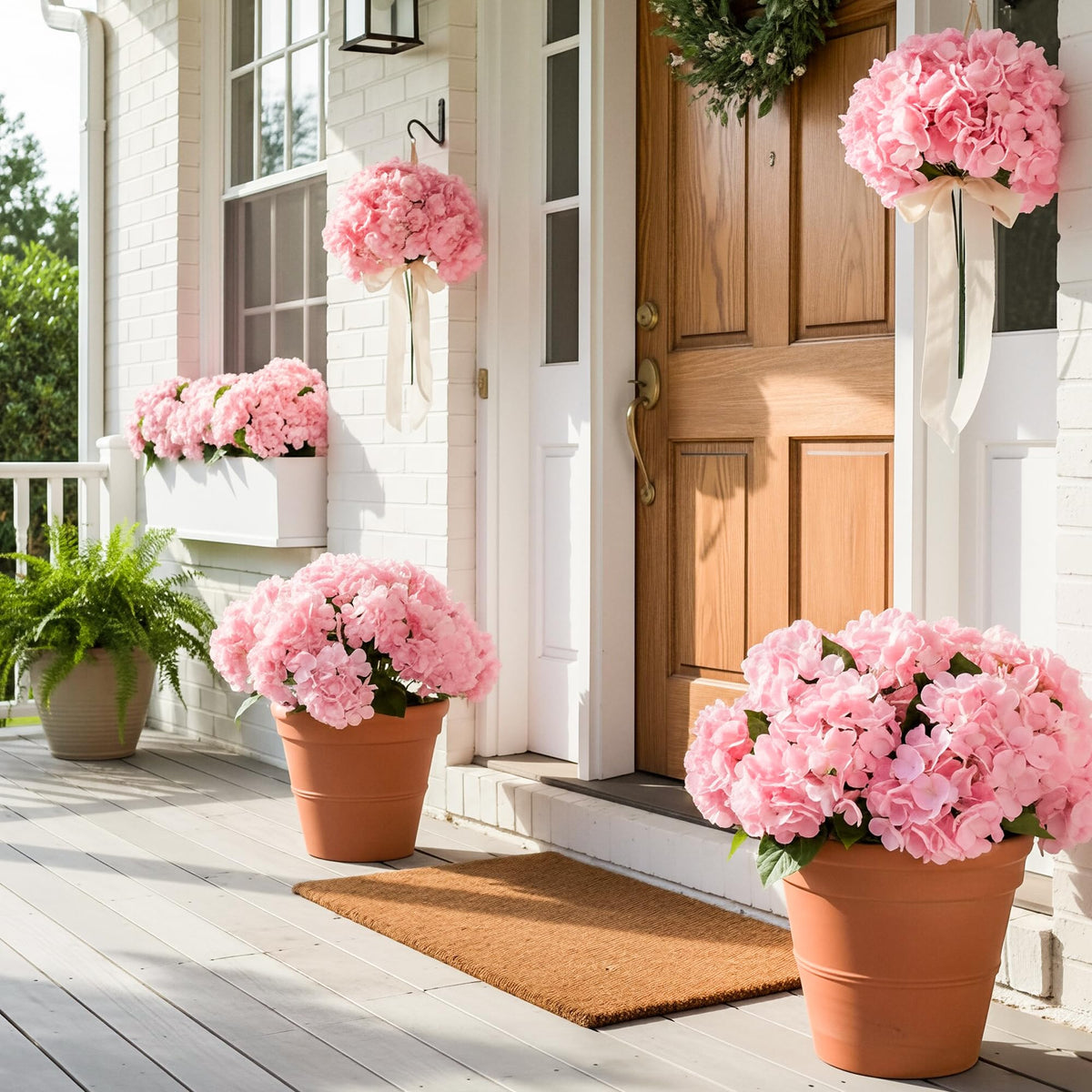Auihiay hydrangea leaves with natural-vein detail for believable greenery
