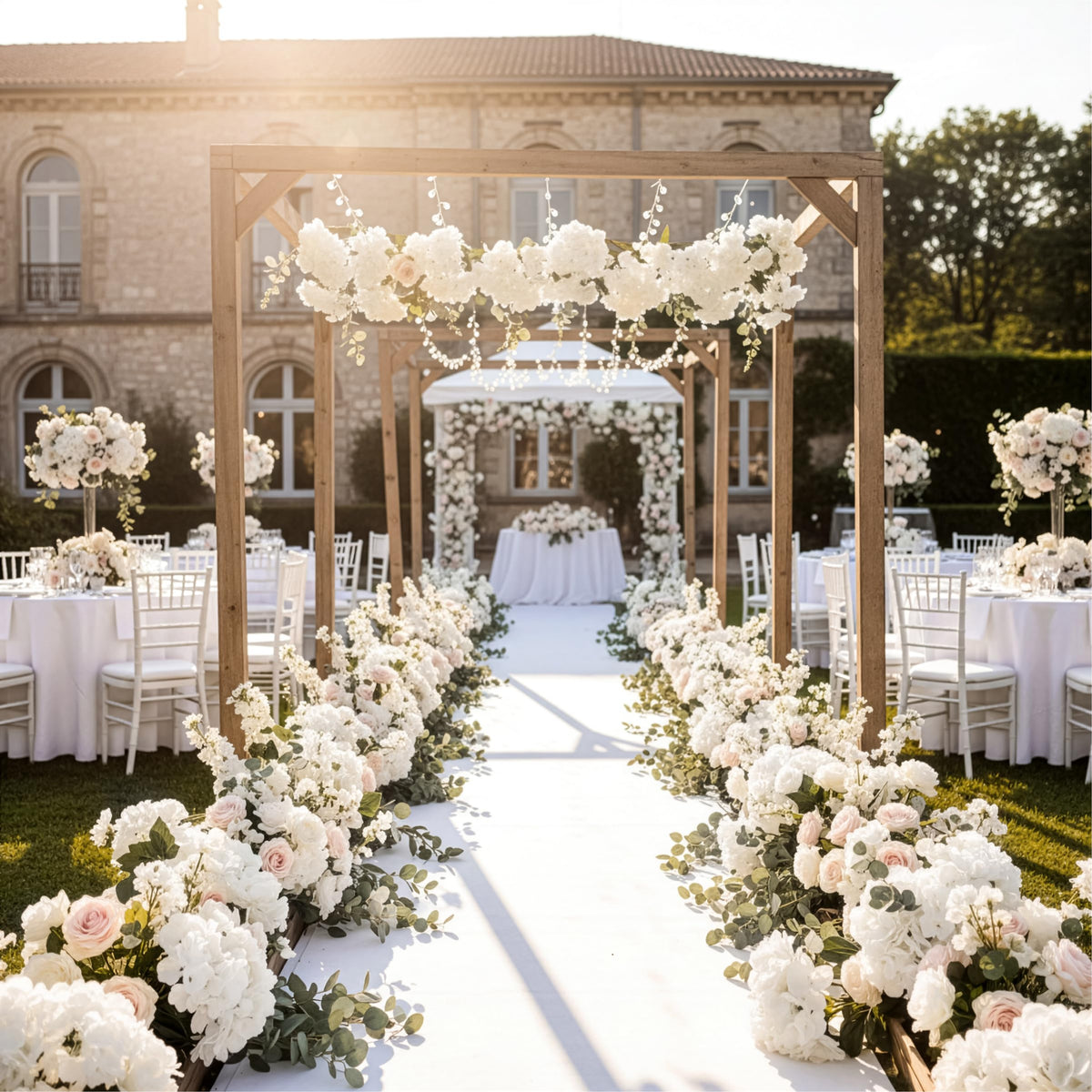 Auihiay ivory hydrangea for soft-toned home decor.