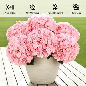 Auihiay hydrangea stems with plastic and iron wire, easy shaping