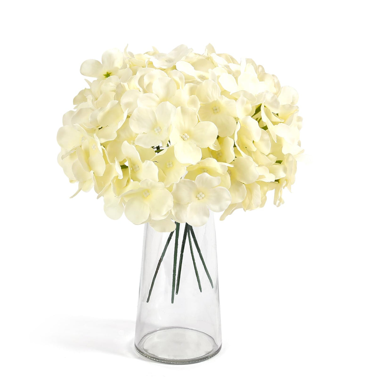 Auihiay hydrangea stems with iron wire for flexible shaping