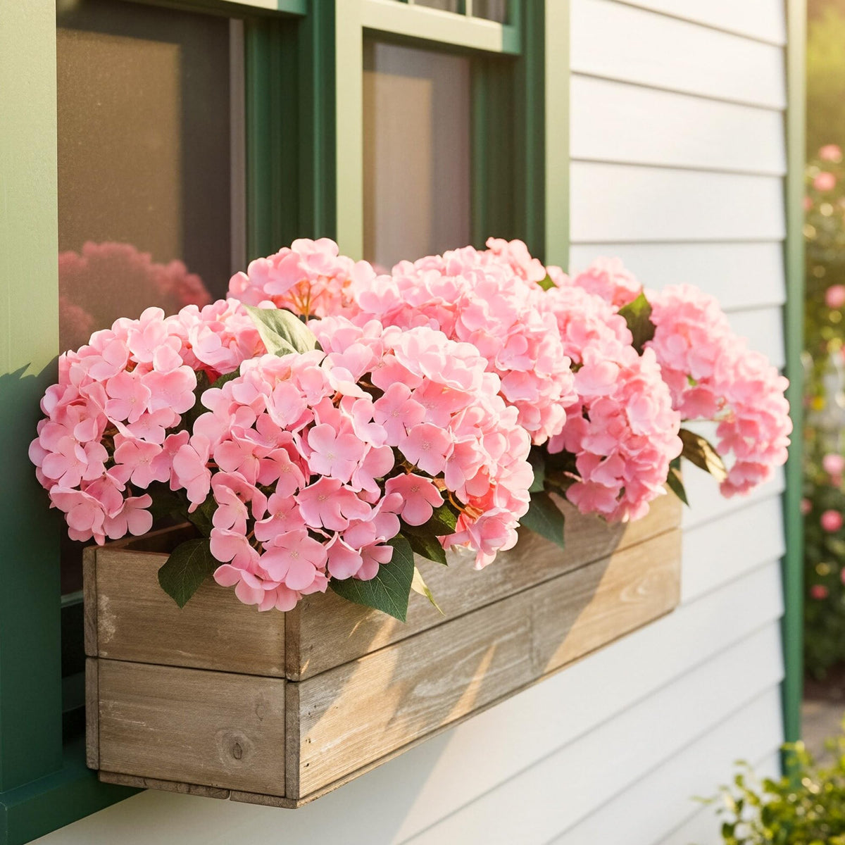 Auihiay hydrangea with UV protection layer preserves color outdoors