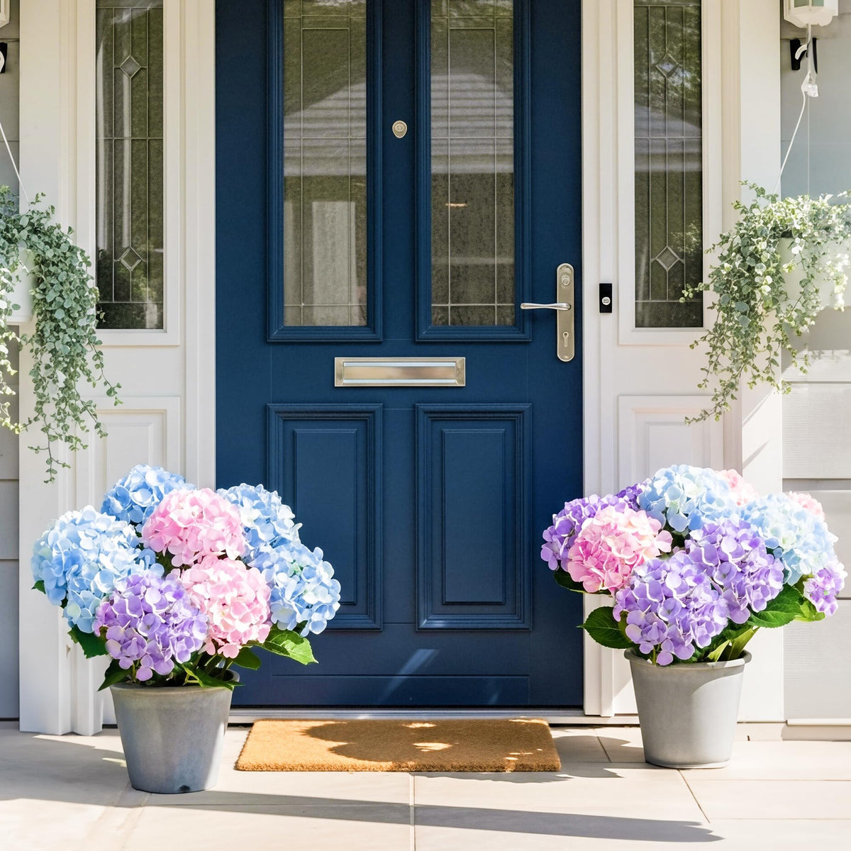 Auihiay outdoor hydrangea wind and rain resistant design for year-round use.
