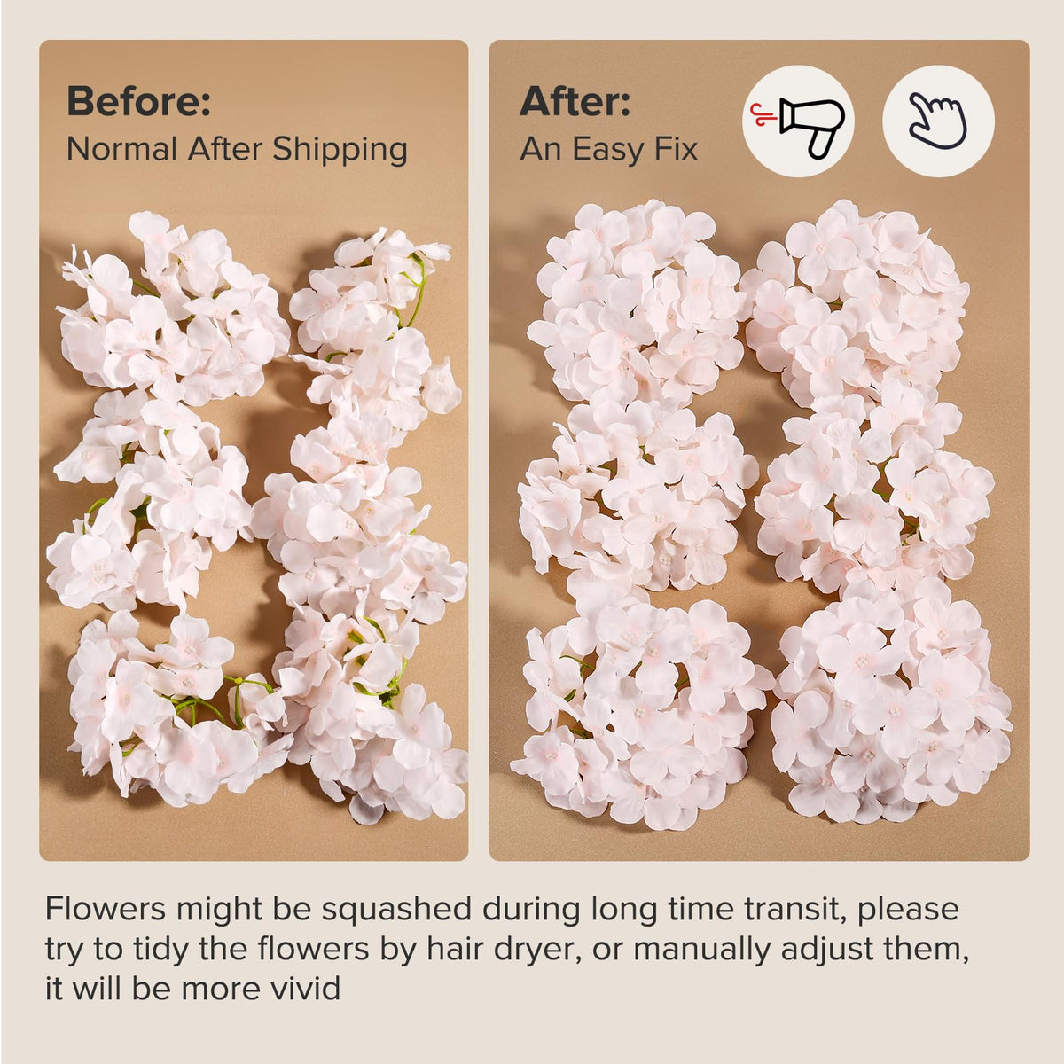 Auihiay pink hydrangea decor for home and office spaces