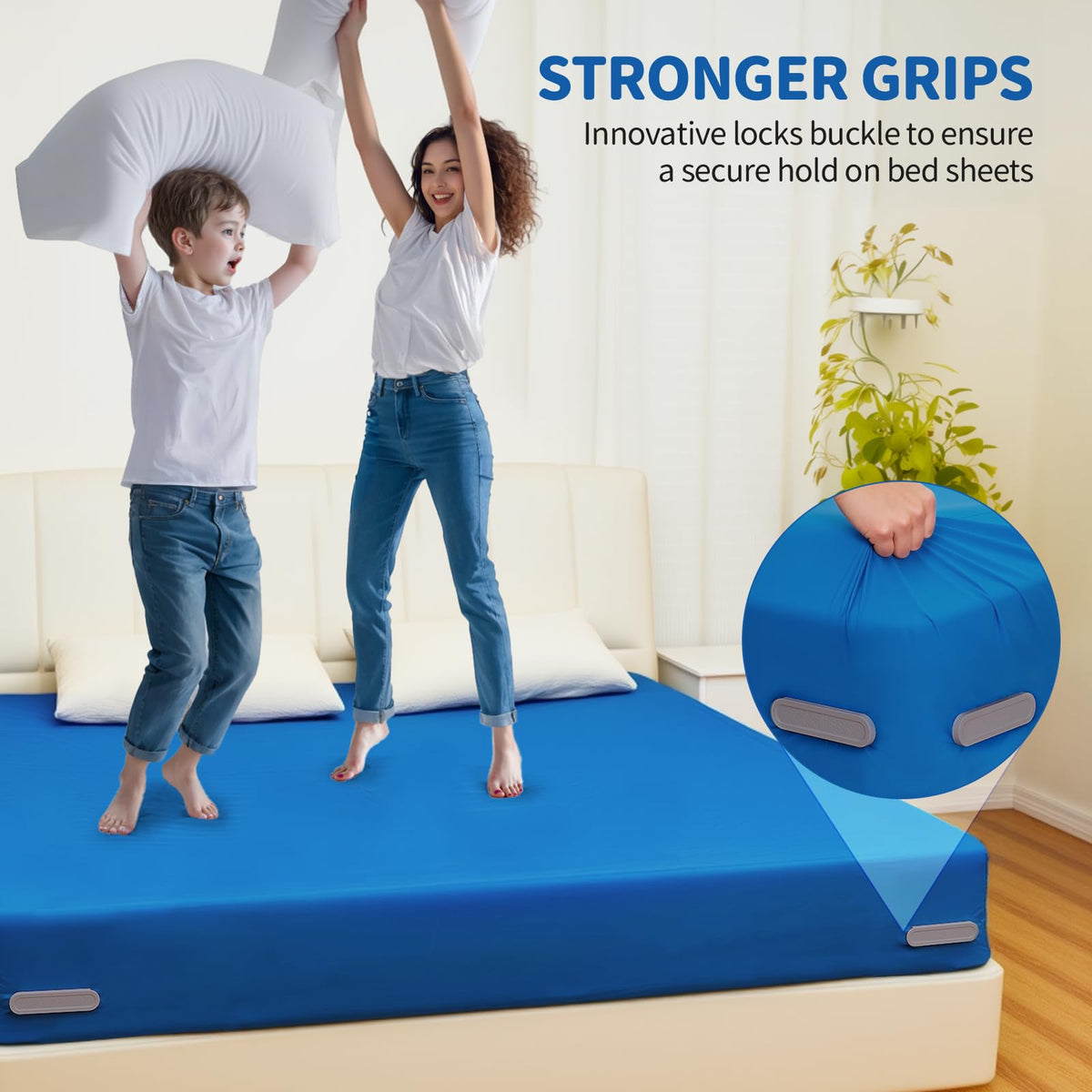 AUKCLAX durable ABS+PC grip prevents slips without damaging fabric.