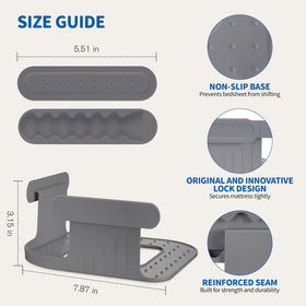 AUKCLAX universal fit works with twin to king mattresses for wrinkle-free sheets.