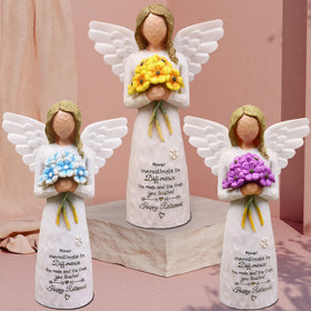 AUKEST five-point-one-inch angel figurine purple fits compact display
