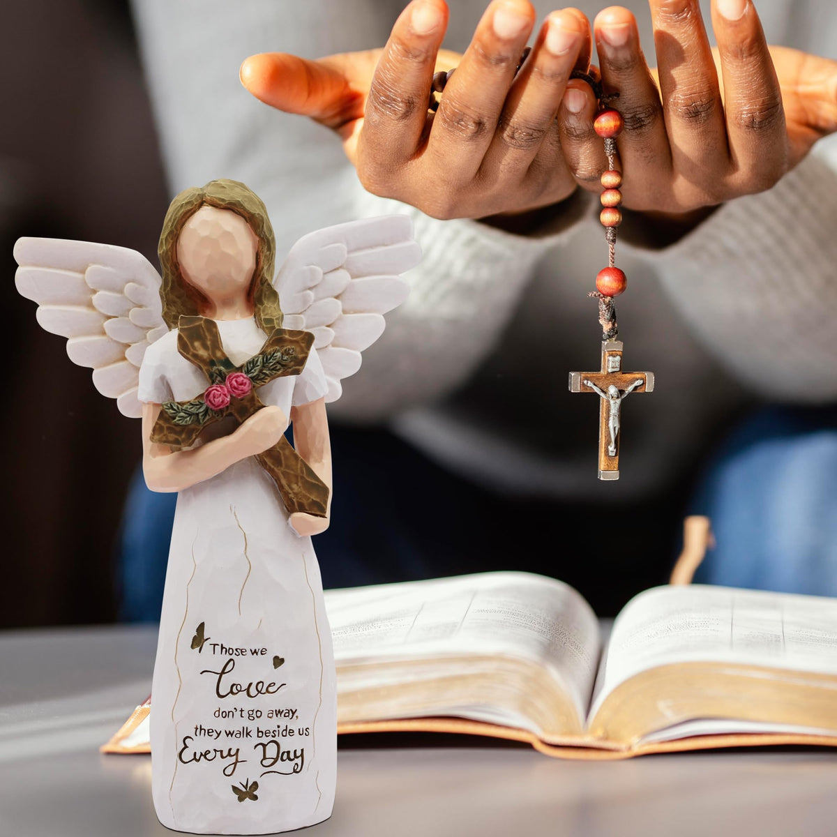 AUKEST resin angel material natural non-toxic and durable for lasting remembrance