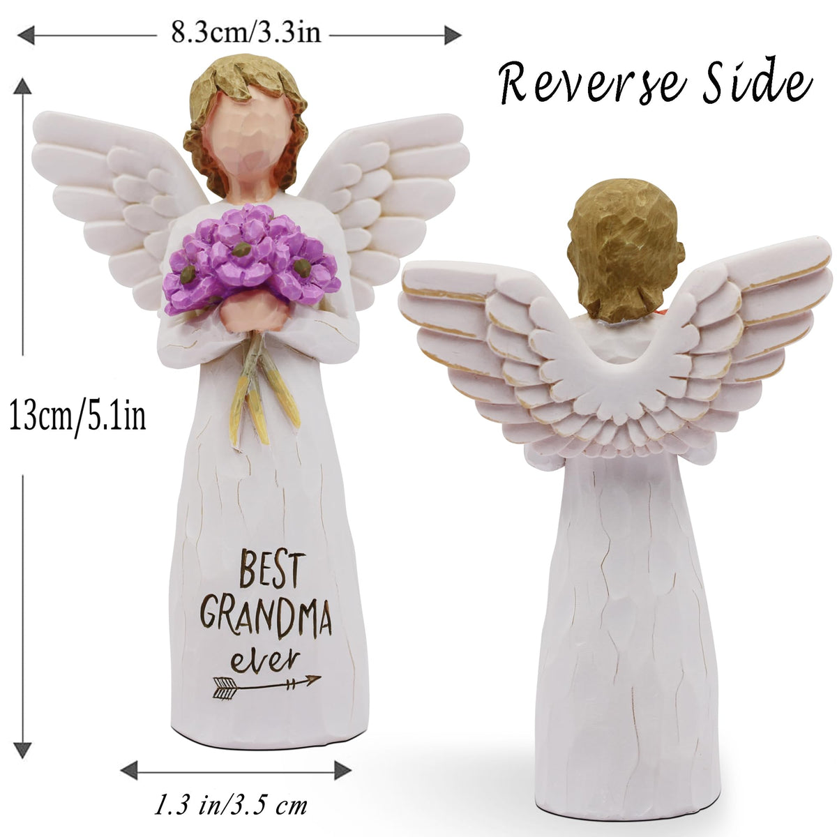 AUKEST Decorative grandma statue, suitable for bookshelves, coffee tables, and mantels.
