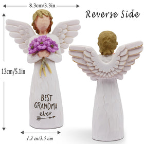 AUKEST Decorative grandma statue, suitable for bookshelves, coffee tables, and mantels.