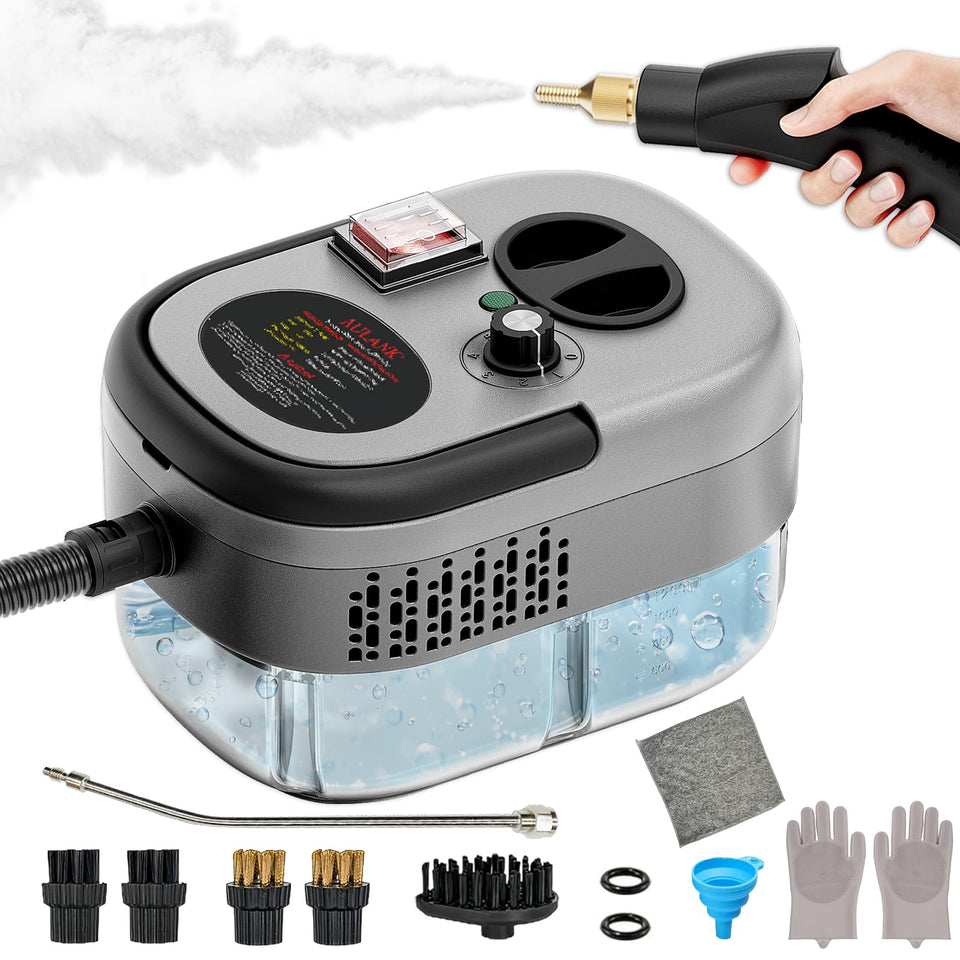 AULANK 2500W steam cleaner front view for quick, chemical-free cleaning.