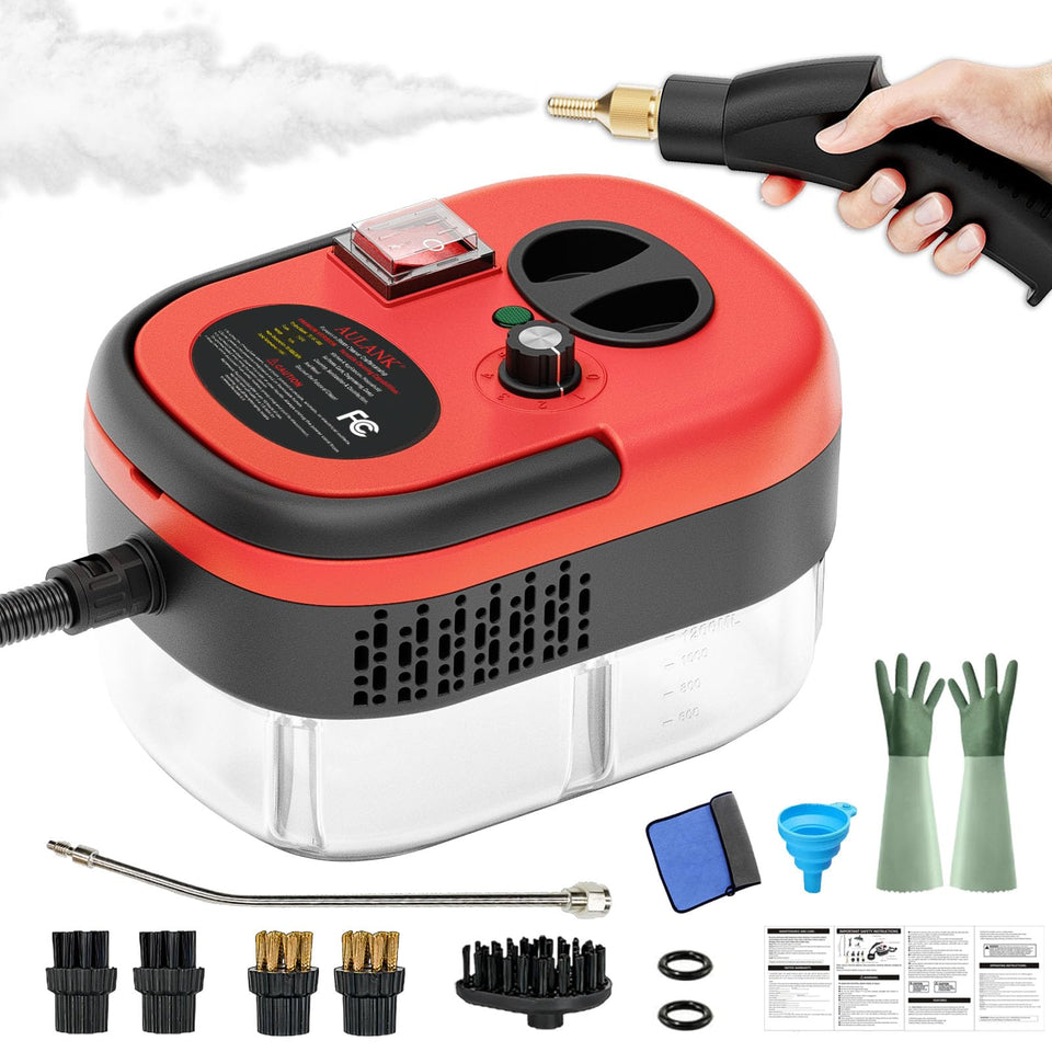 AULANK 2500W handheld steam cleaner ready for quick, chemical-free home cleaning.