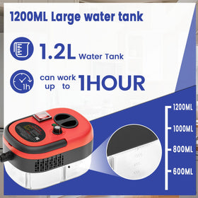 AULANK steam cleaner with 1.2L tank for extended cleaning sessions.