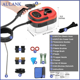 AULANK steam cleaner supports car detailing and auto interiors.