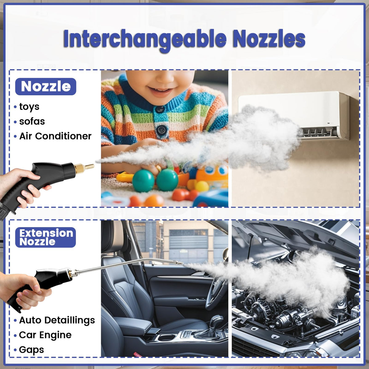 AULANK steam cleaner for car detailing and interior refresh.
