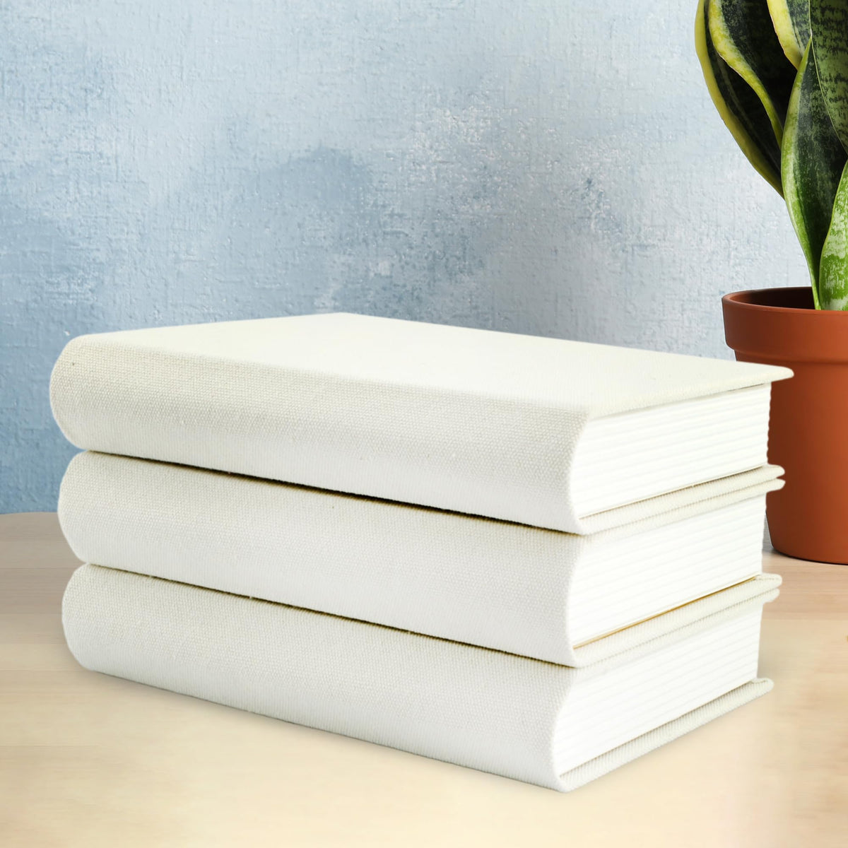 AuldHome Design cream book stack hollow interior ideal for hidden gifts