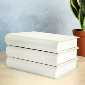 AuldHome Design cream book stack hollow interior ideal for hidden gifts
